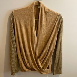 Long sleeve surplice top